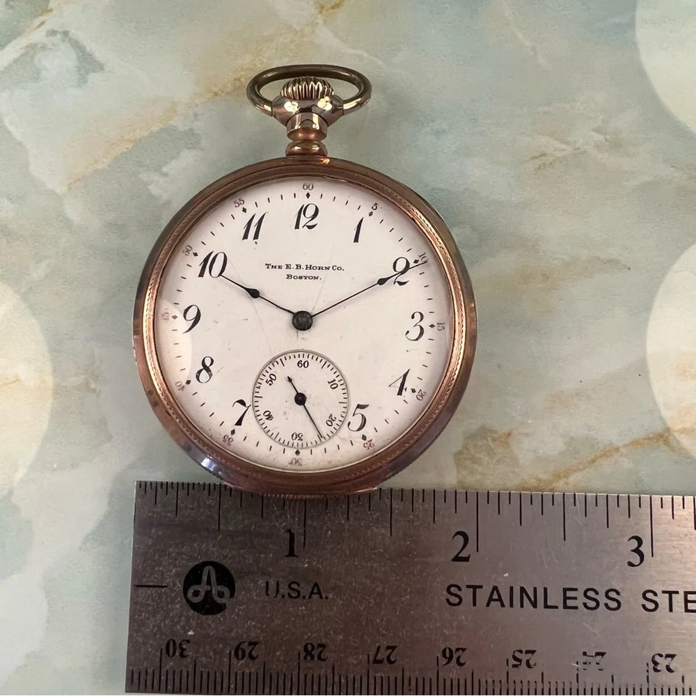 ILLINOIS WATCH CO Antique 11 Jewel Pocket Watch in 10k Gold Filled Dueber Case